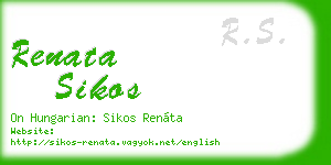 renata sikos business card